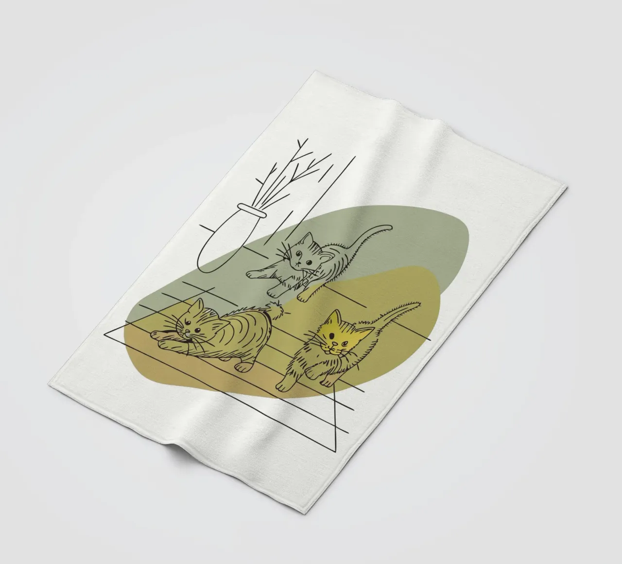 Three Kittens fleece blanket by RELAXING TOUCH