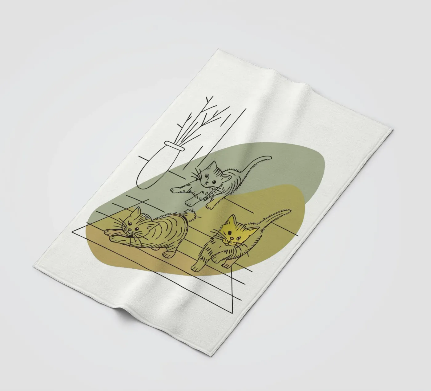 Drie kittens fleecedeken van RELAXING TOUCH