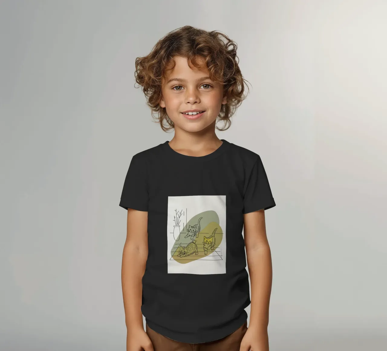 Drie kittens kinder t-shirt van RELAXING TOUCH