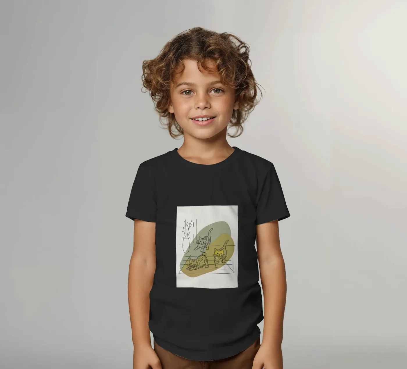 Drie kittens kinder t-shirt van RELAXING TOUCH