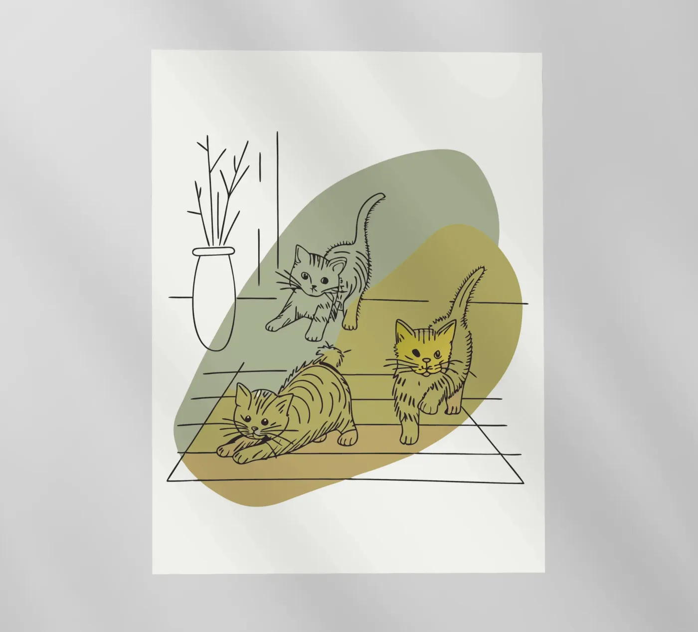 Drie kittens backlit folie van RELAXING TOUCH