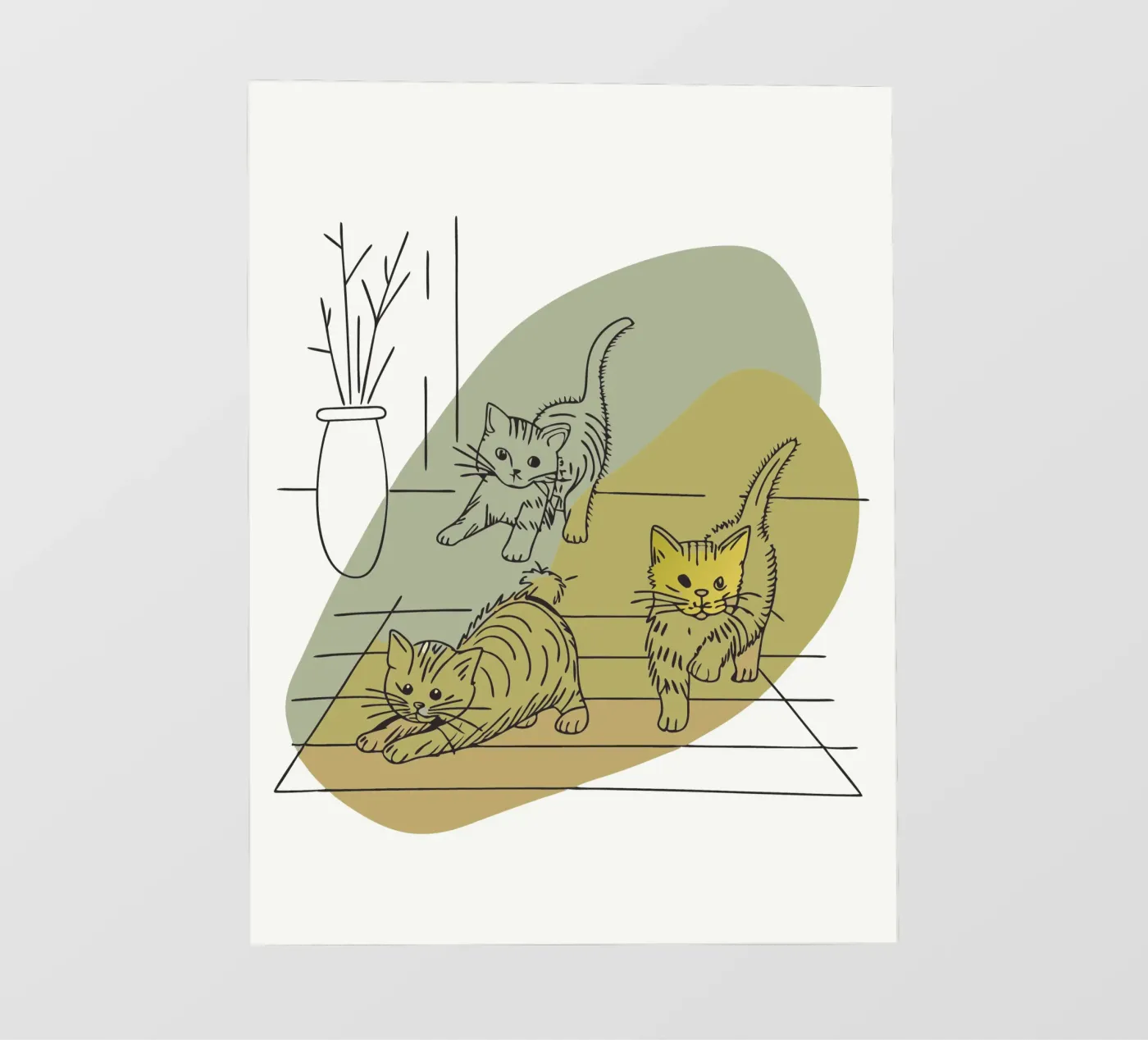 Drie kittens backlit folie van RELAXING TOUCH