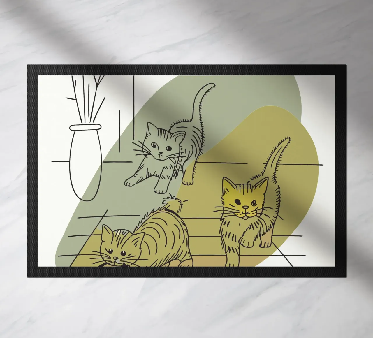 Drie kittens deurmat van RELAXING TOUCH