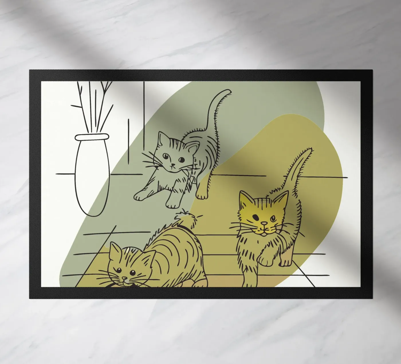 Drei Kätzchen Fußmatte von RELAXING TOUCH