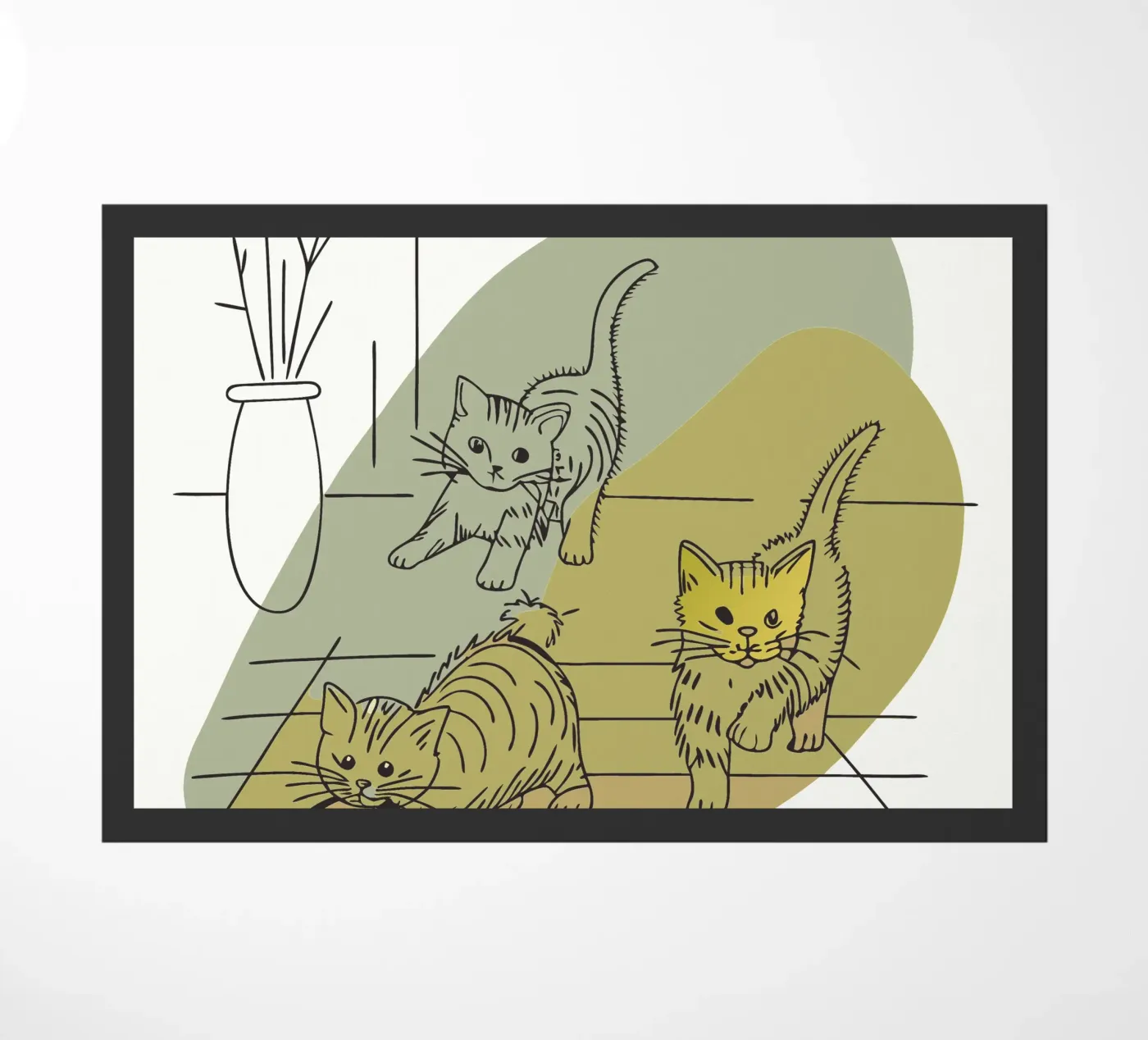 Three Kittens deurmat van RELAXING TOUCH