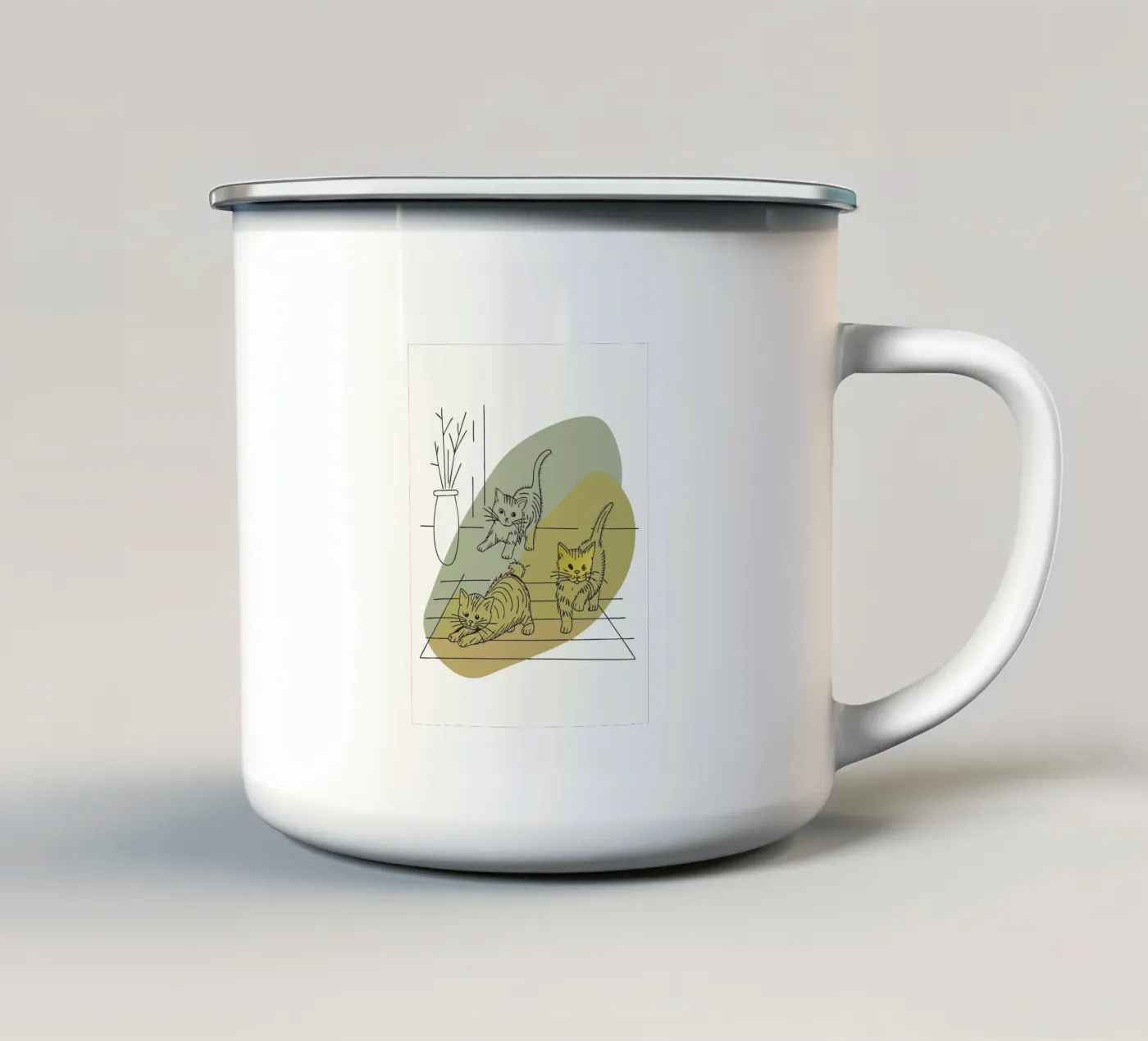 Three Kittens emaille mok van RELAXING TOUCH