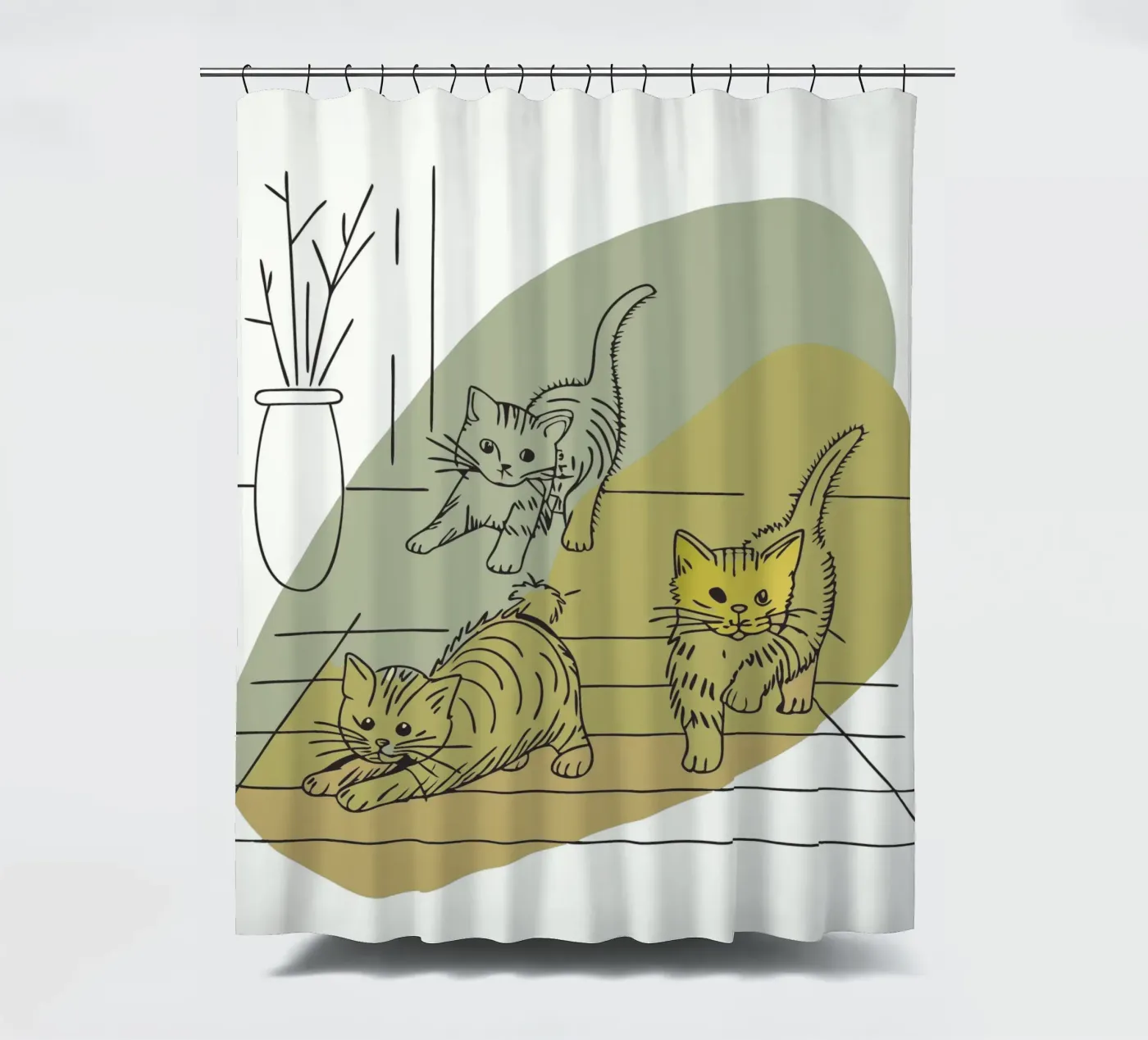 Three Kittens Duschvorhang von RELAXING TOUCH