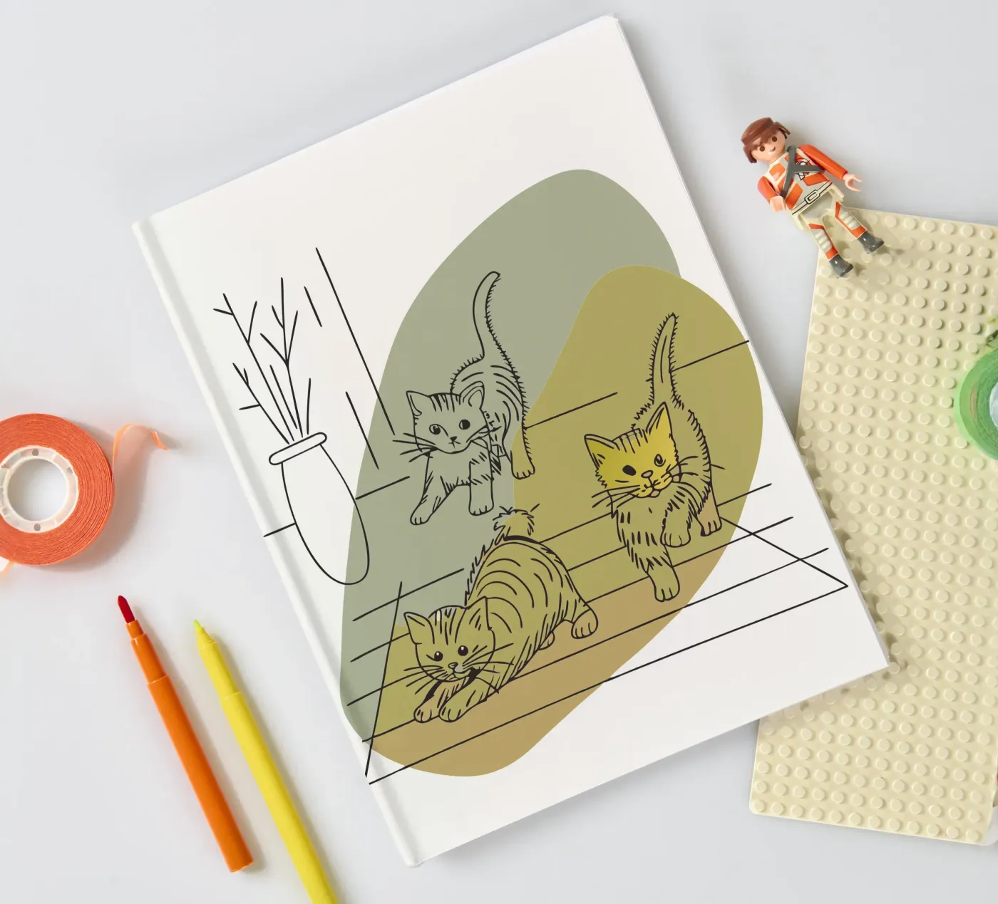Three Kittens notebook by RELAXING TOUCH