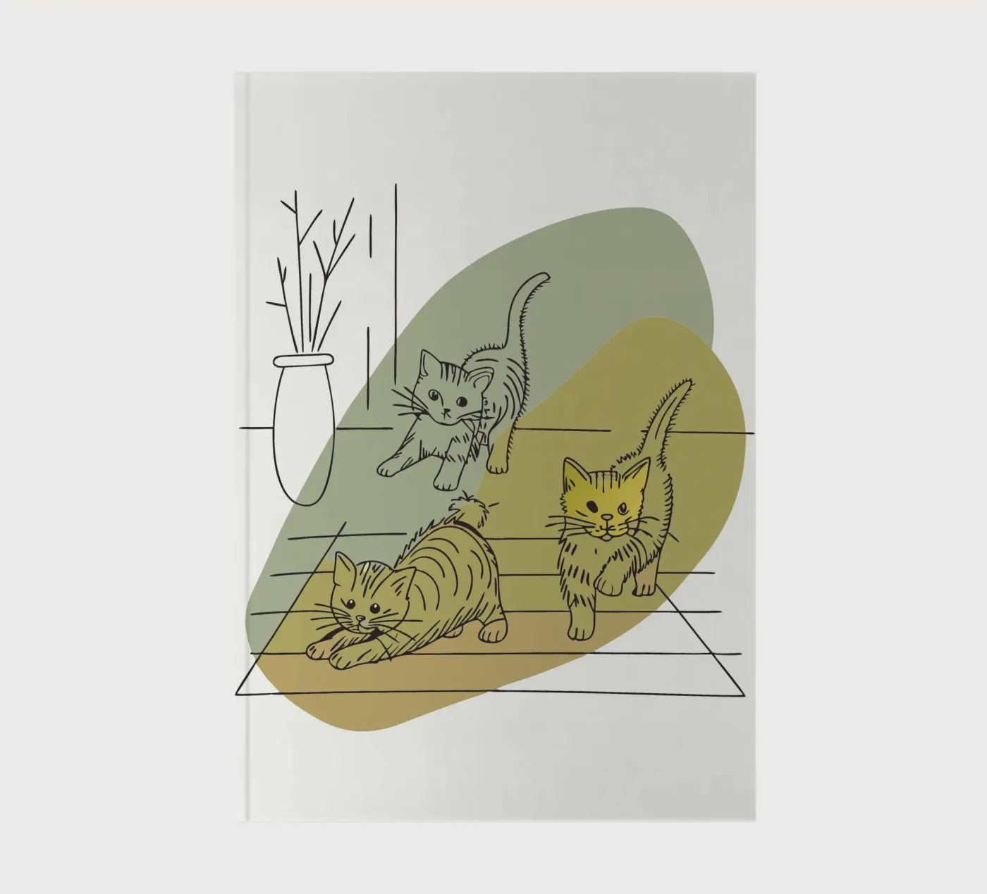 Three Kittens notebook by RELAXING TOUCH