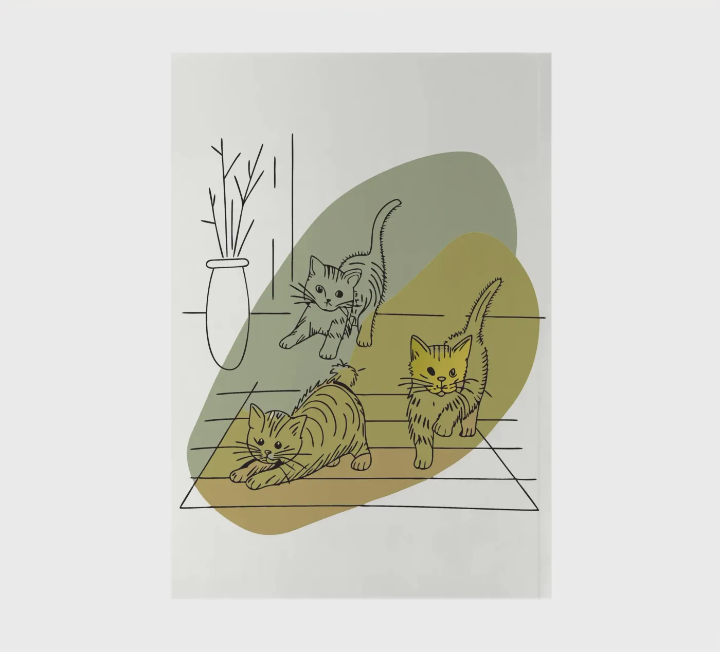 Three Kittens notebook by RELAXING TOUCH