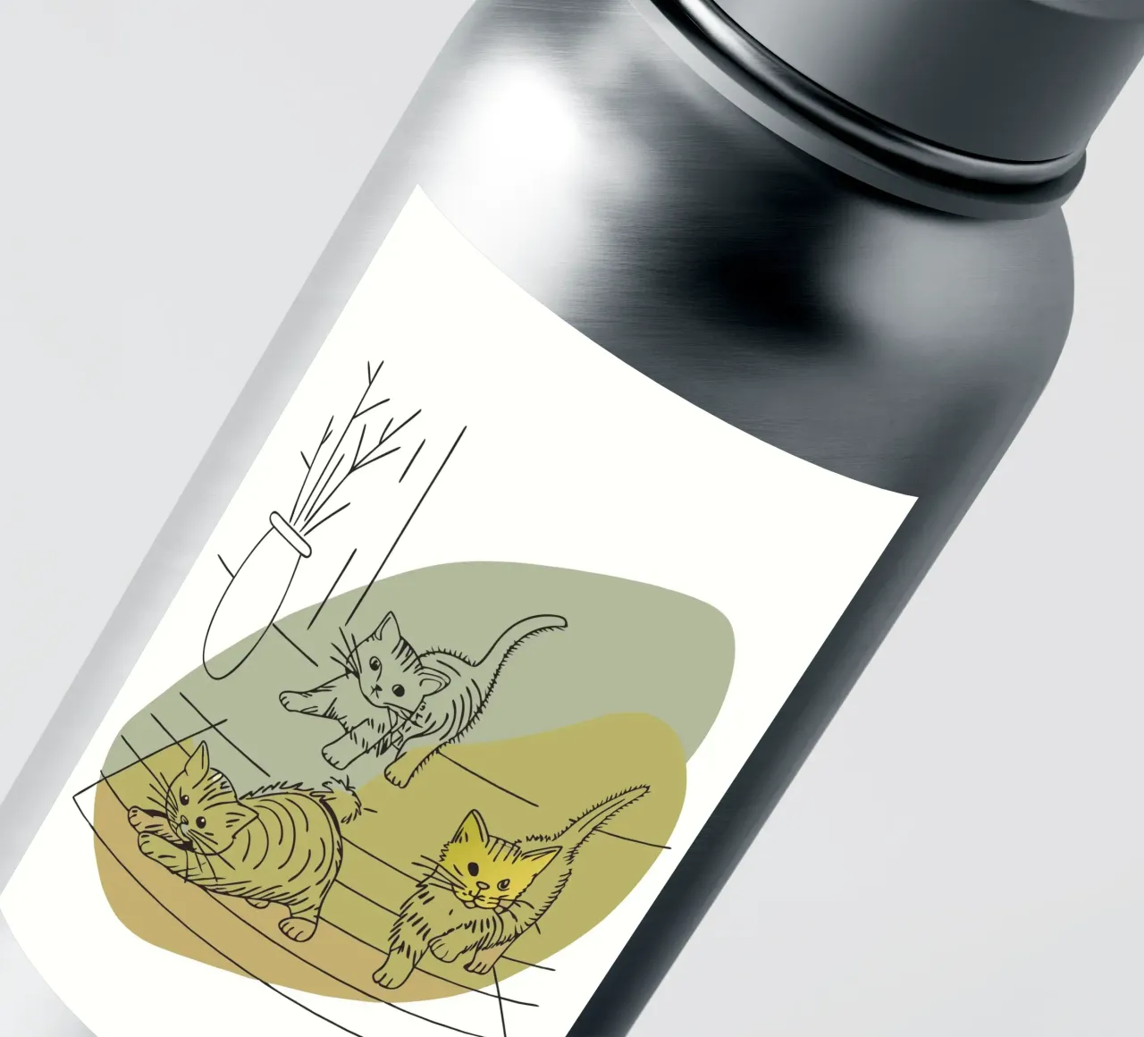 Drie kittens sticker van RELAXING TOUCH