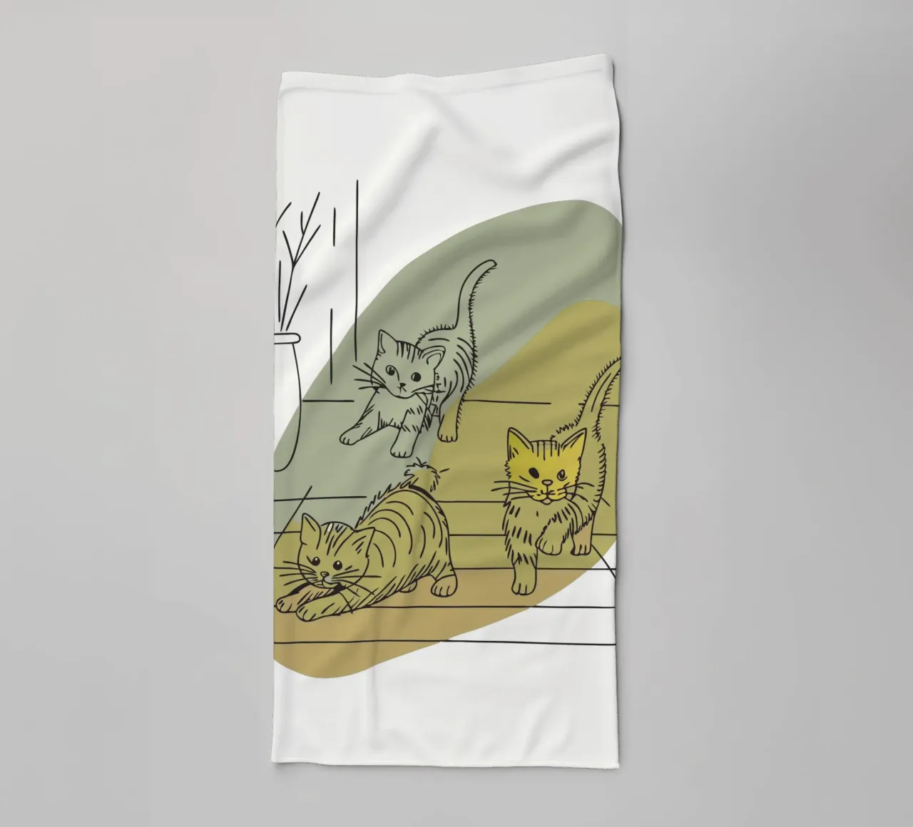 Drei Kätzchen Handtuch von RELAXING TOUCH