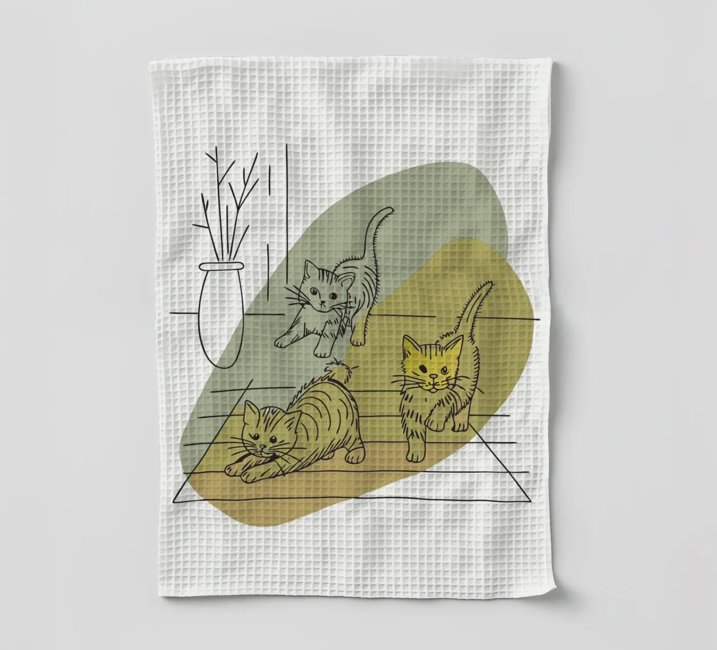 Drie kittens theedoek van RELAXING TOUCH