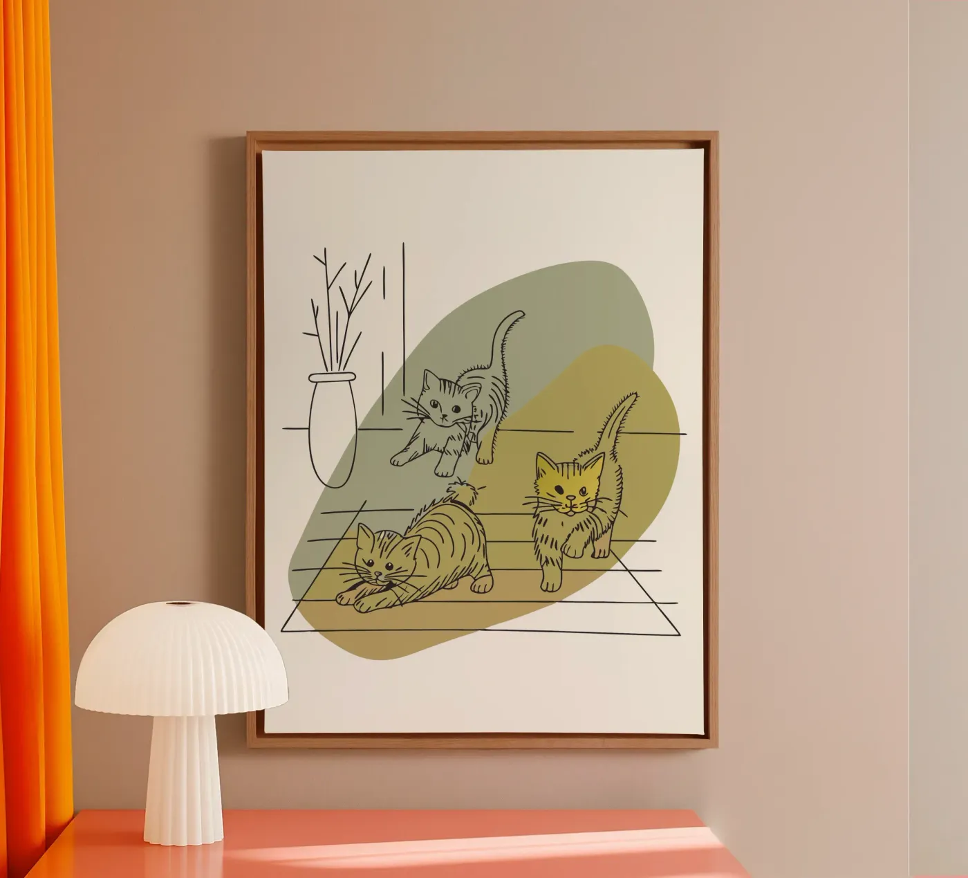 Three Kittens Leinwand von RELAXING TOUCH