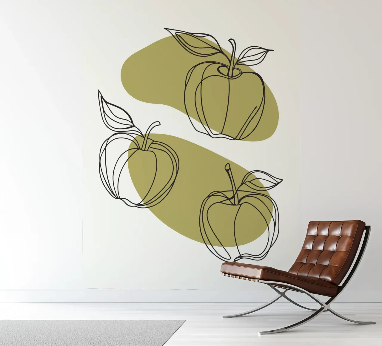 Drie appels fotobehang van RELAXING TOUCH