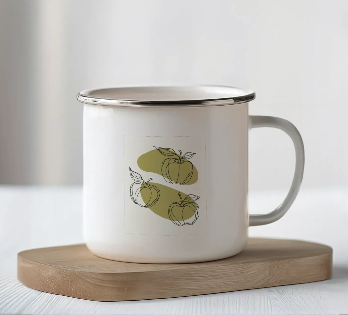 Drie appels emaille mok van RELAXING TOUCH