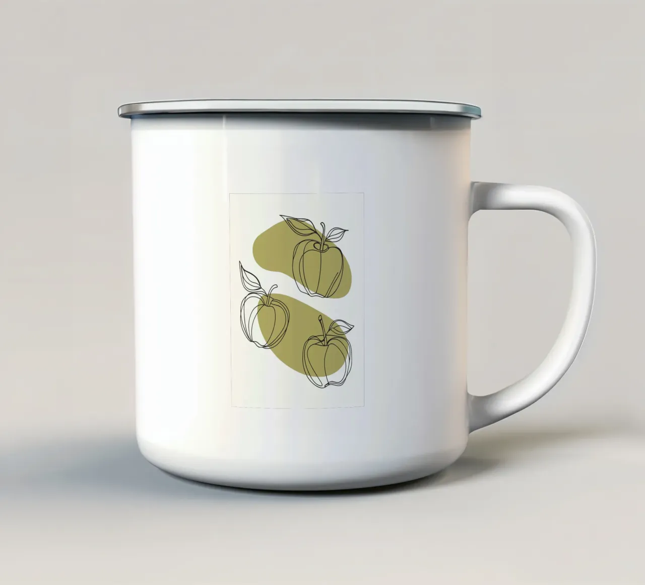 Tre mele tazza in smalto da RELAXING TOUCH