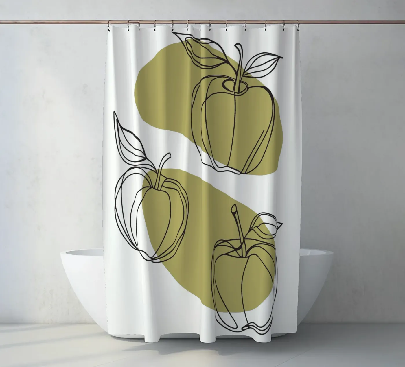 Drie appels douchegordijn van RELAXING TOUCH