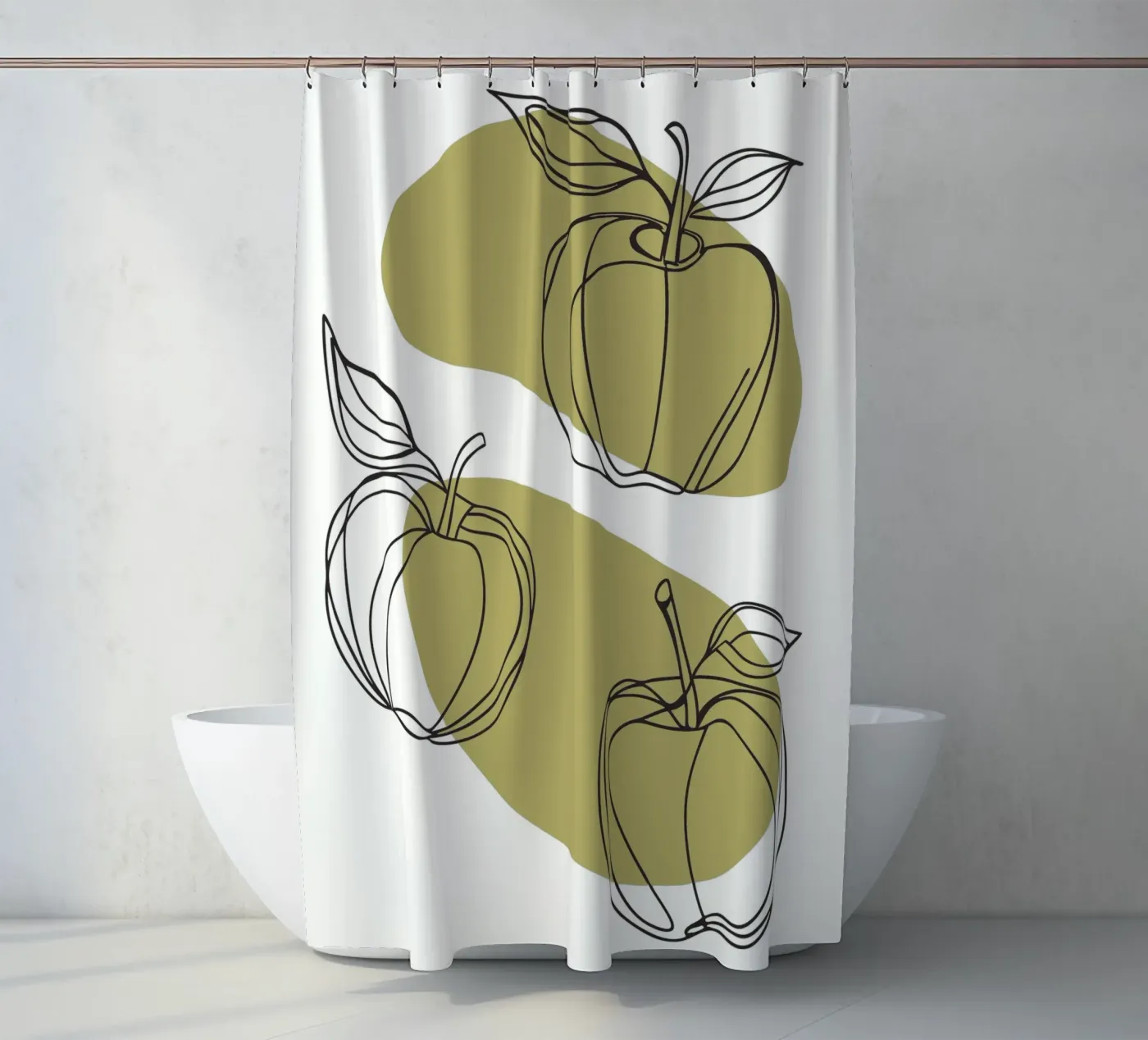 Drie appels douchegordijn van RELAXING TOUCH