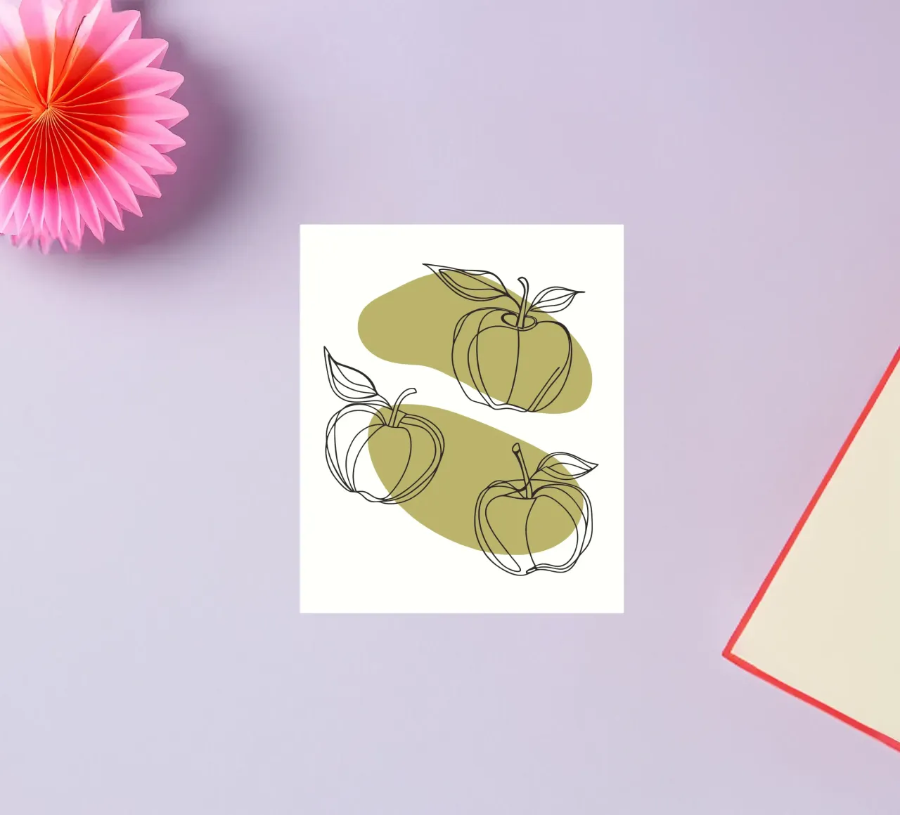 Drie appels sticker van RELAXING TOUCH