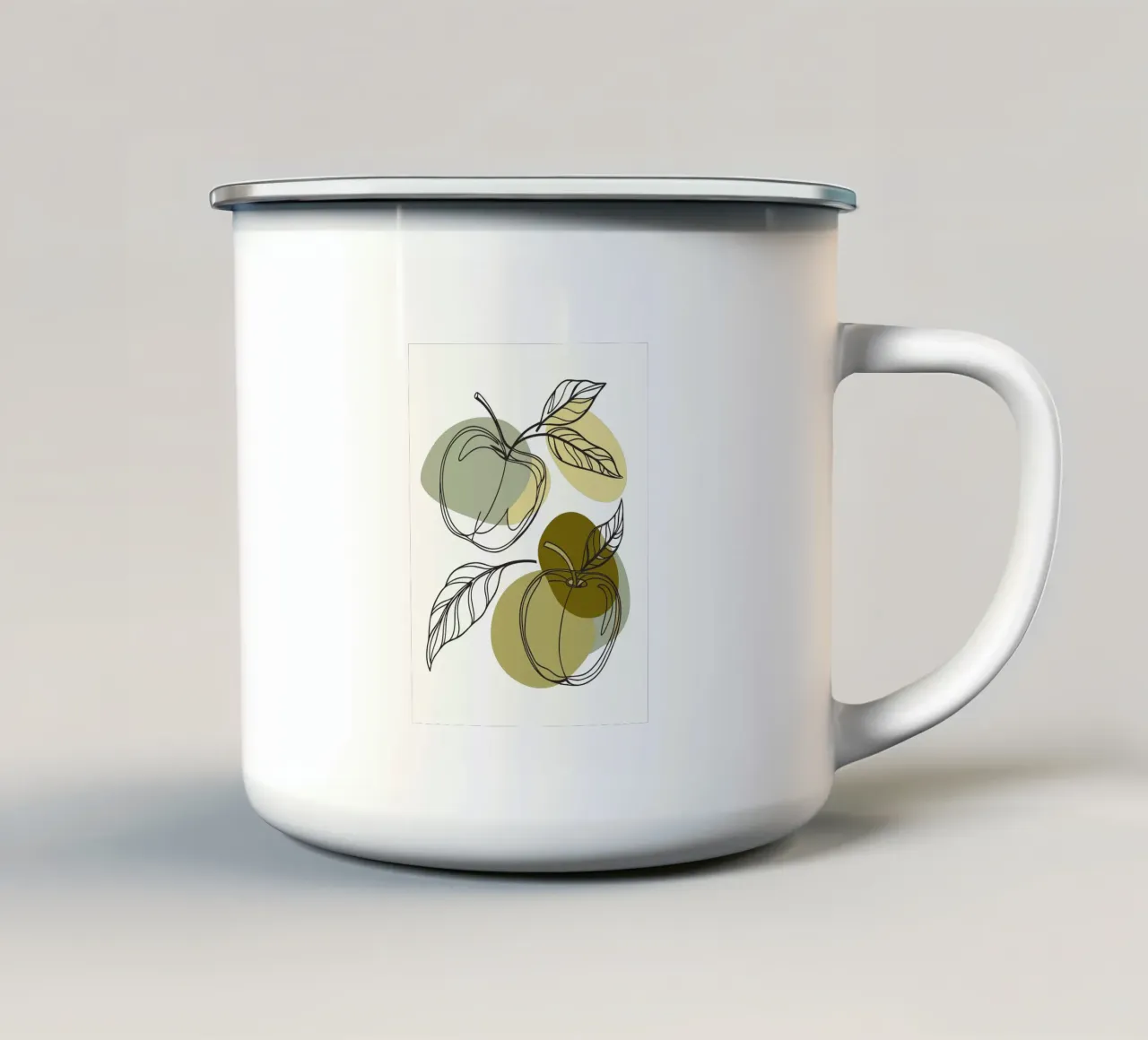 Due mele tazza in smalto da RELAXING TOUCH
