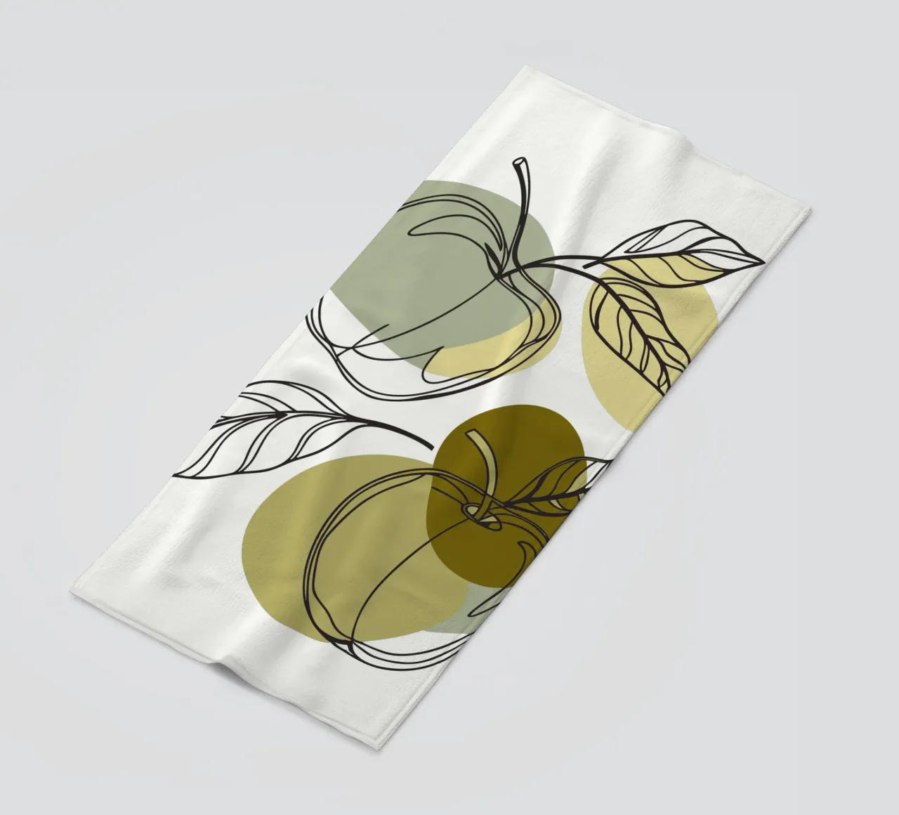 Two Apples beach towel by RELAXING TOUCH