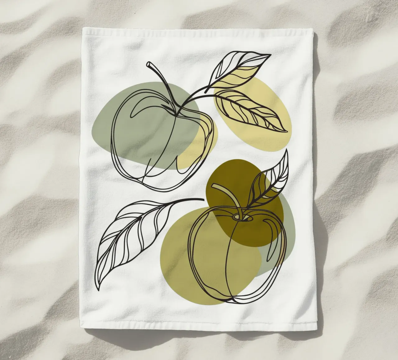Two Apples beach towel by RELAXING TOUCH