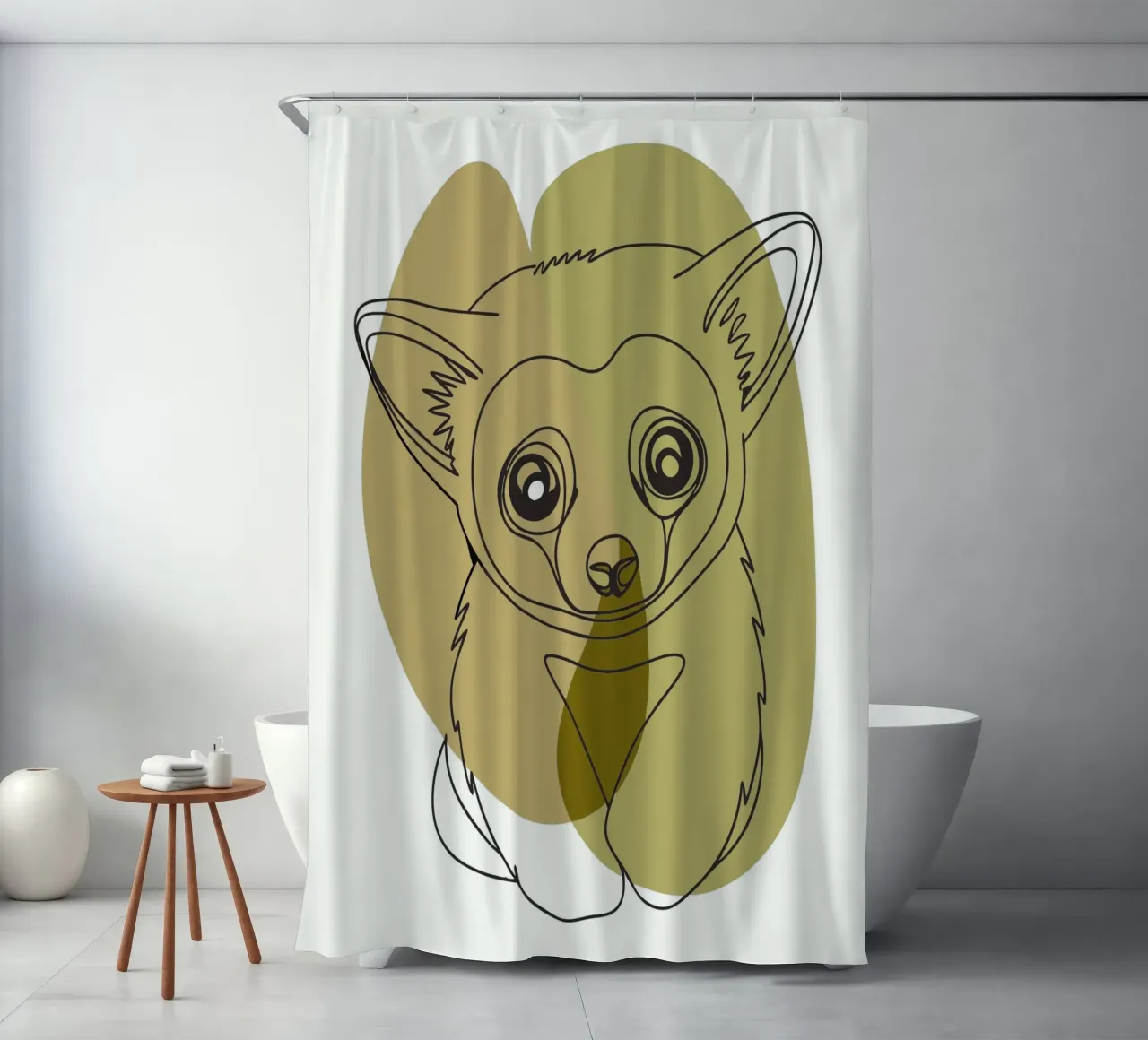 Bear cub shower curtain by RELAXING TOUCH