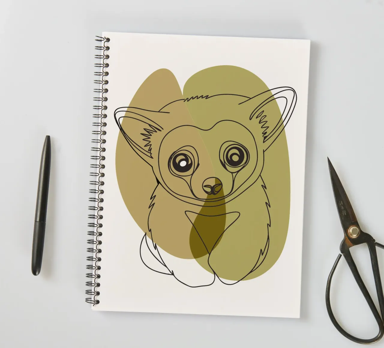 Bear cub spiral notebook by RELAXING TOUCH