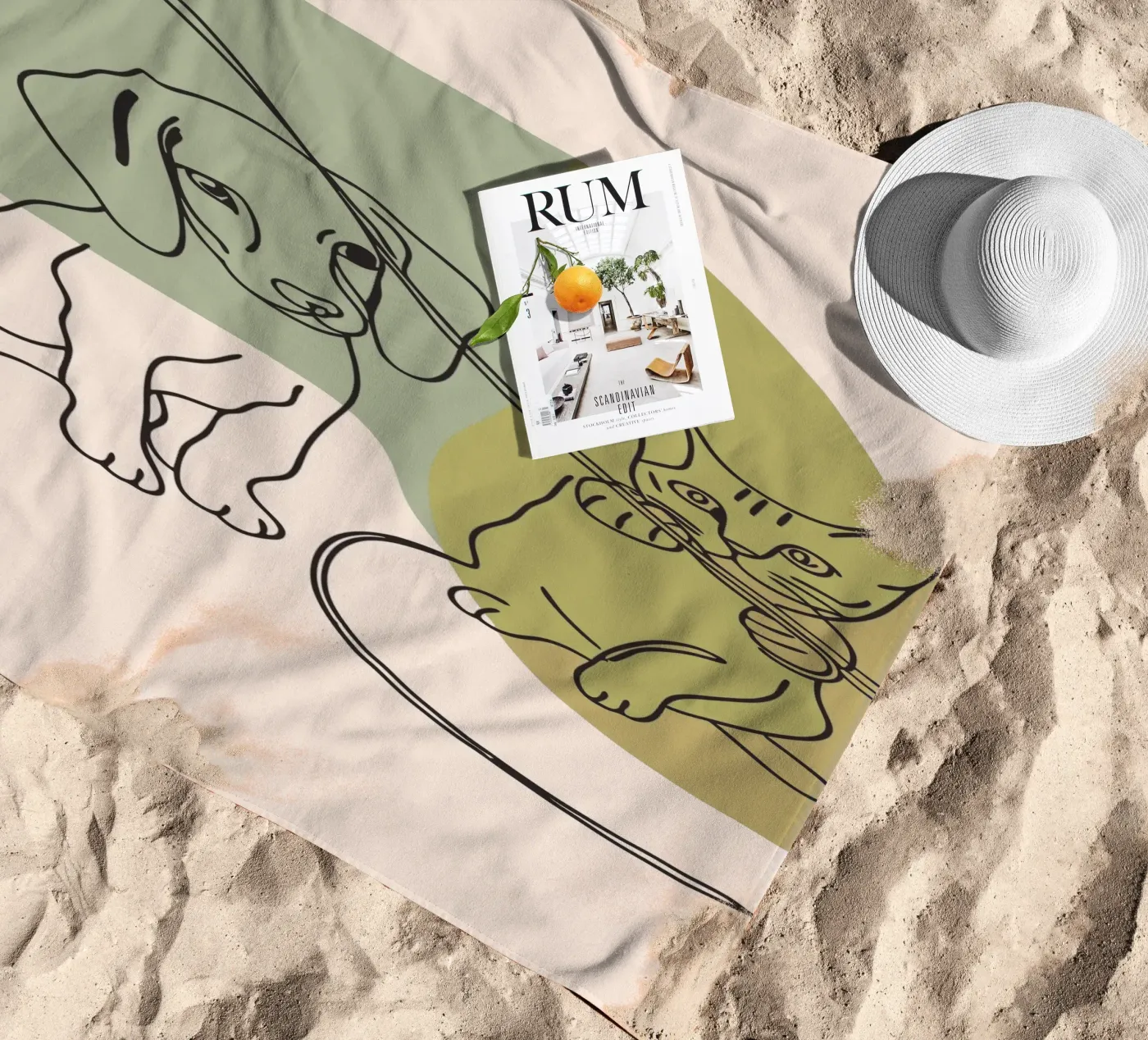 Cani e gatti telo mare da RELAXING TOUCH