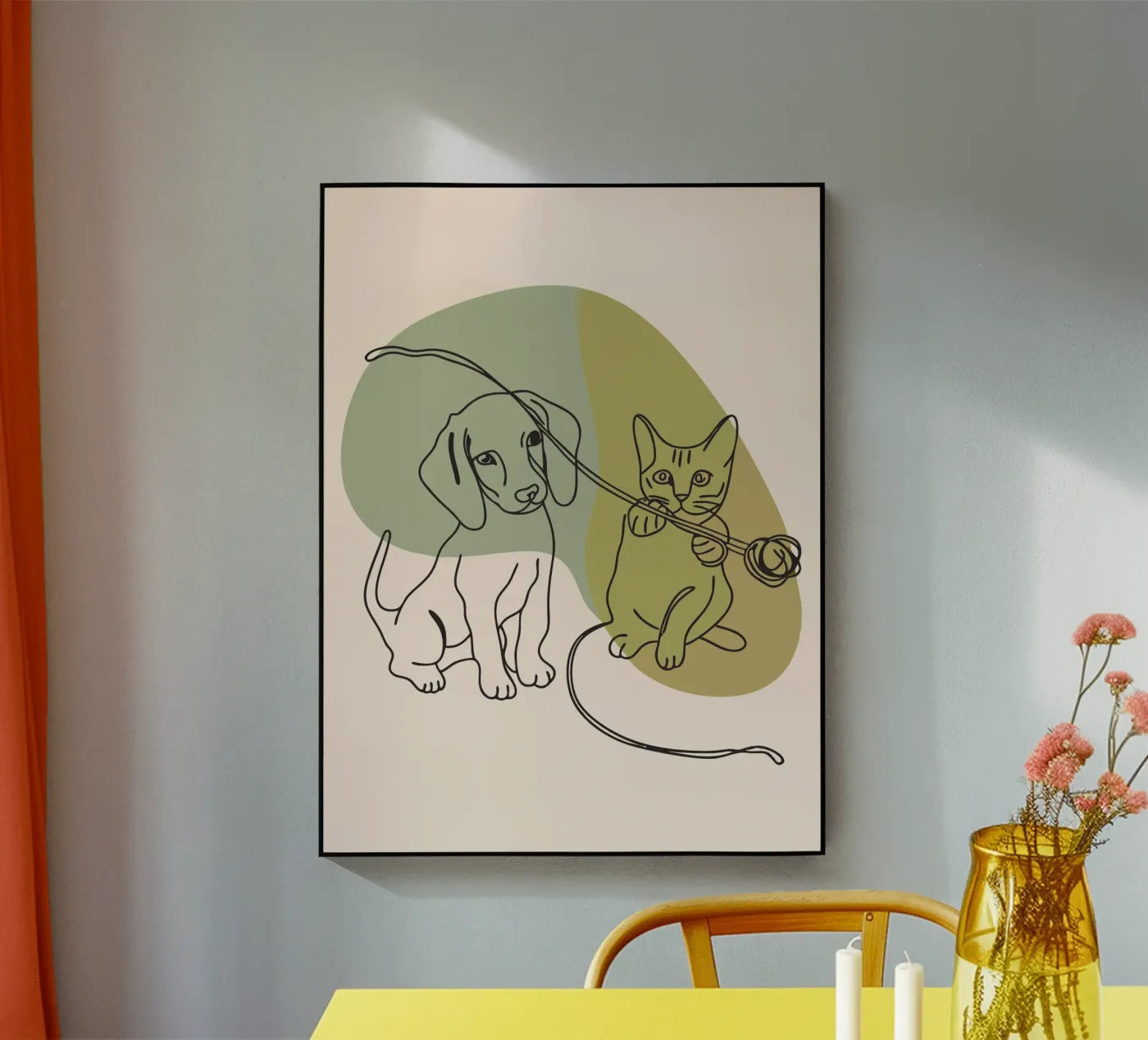Dogs and Cats Acryl-Glas von RELAXING TOUCH