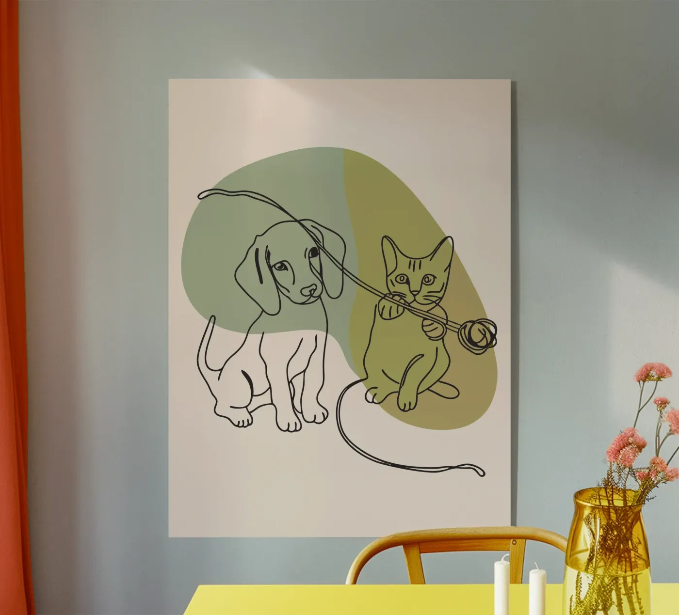 Dogs and Cats Acryl-Glas von RELAXING TOUCH
