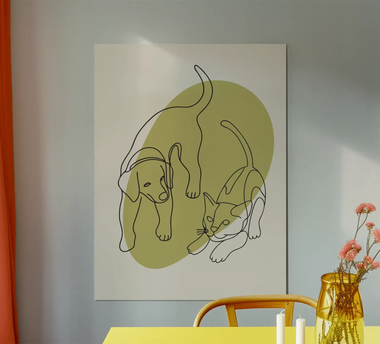Cani e gatti poster con telaio in plastica da RELAXING TOUCH