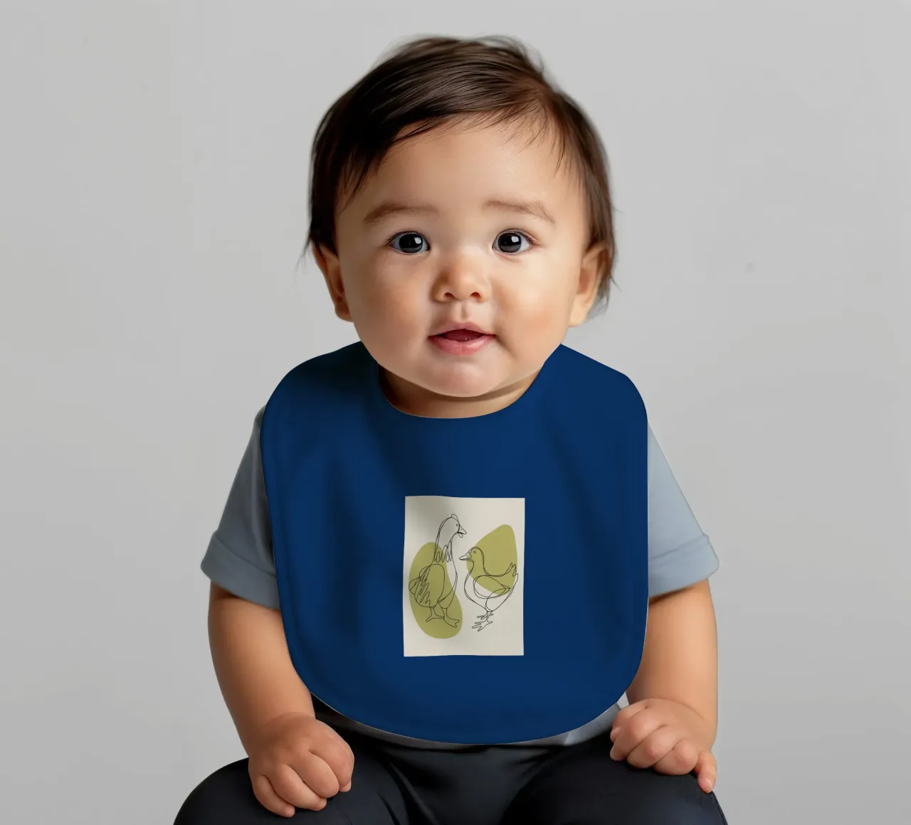 Chicken and Duck baby bib by RELAXING TOUCH