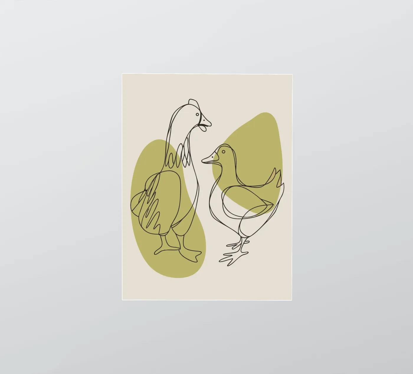 Kip en Eend sticker van RELAXING TOUCH