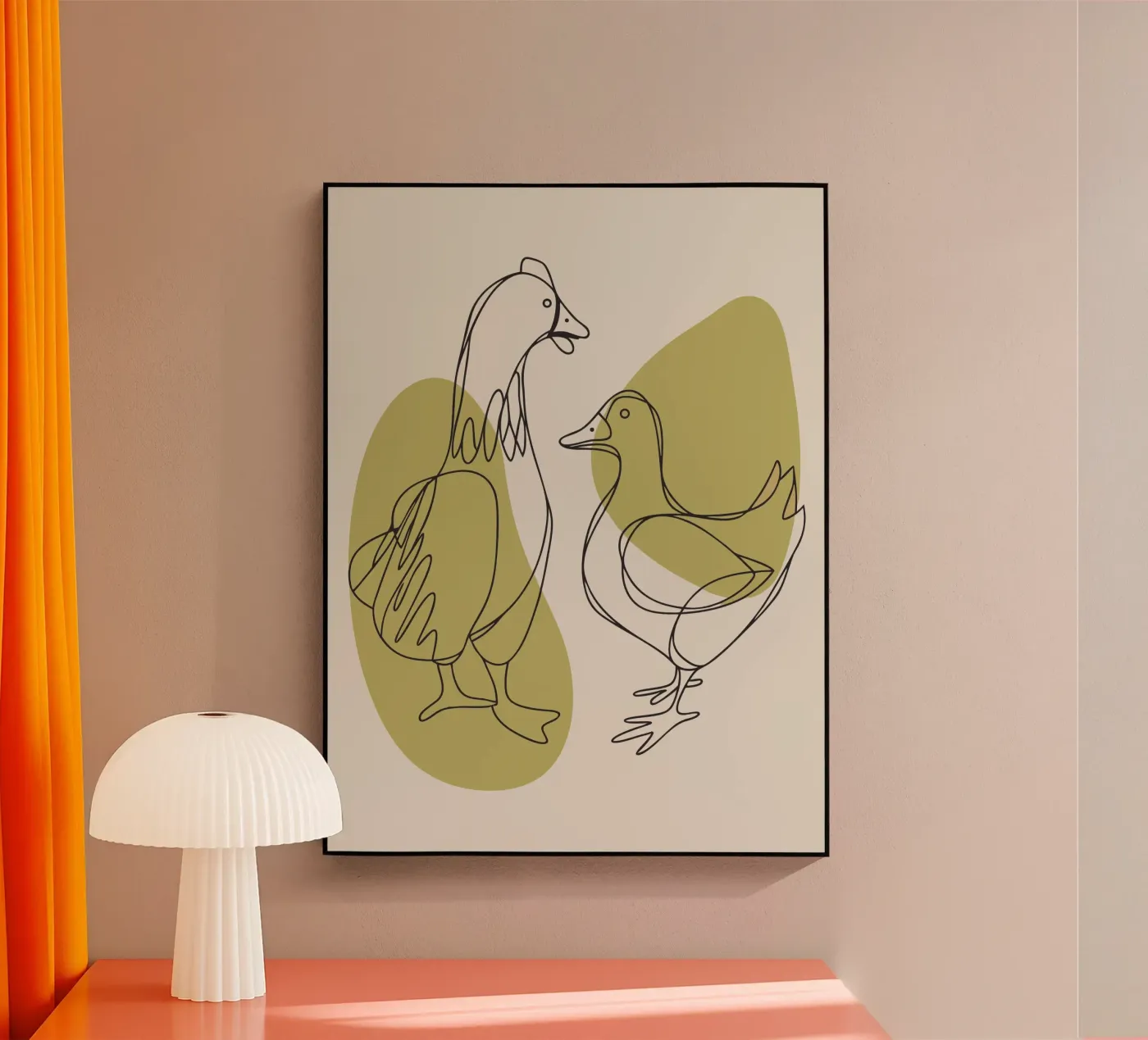 Kip en Eend acryl van RELAXING TOUCH