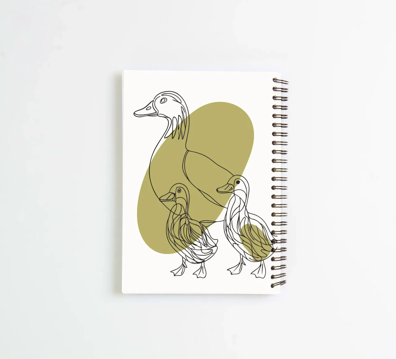 Los patos y sus hijos cuaderno de espiral de RELAXING TOUCH