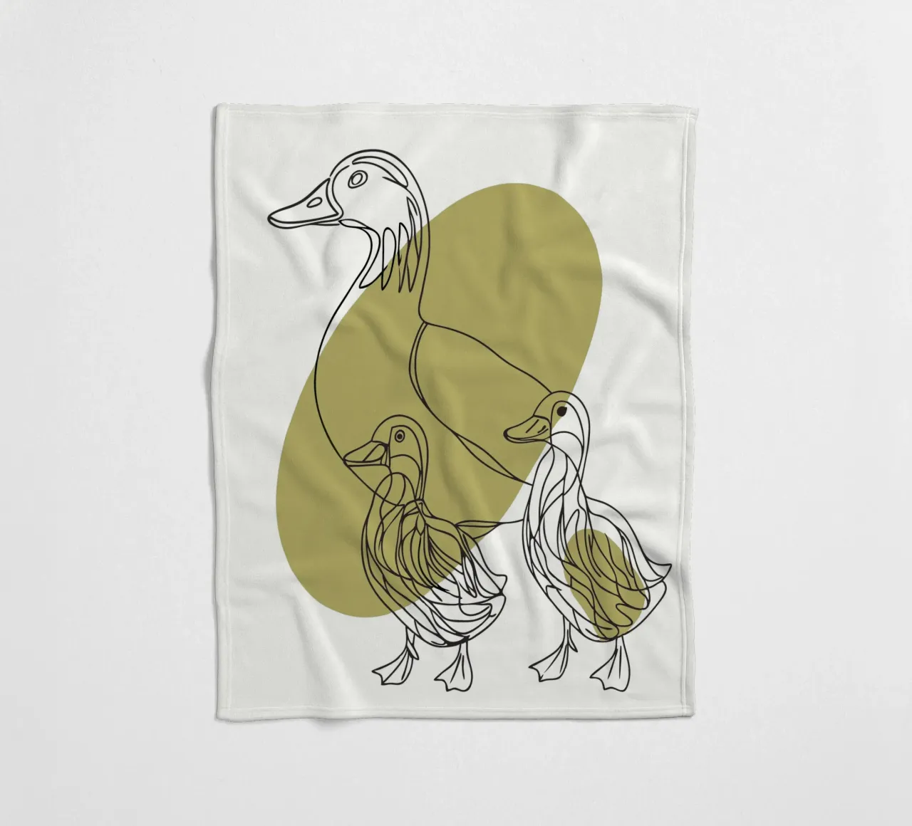 Le anatre e i loro figli coperta in pile da RELAXING TOUCH