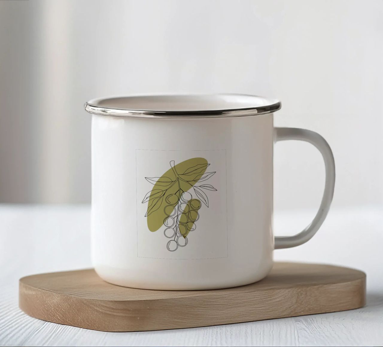 Uva minimalista tazza in smalto da RELAXING TOUCH