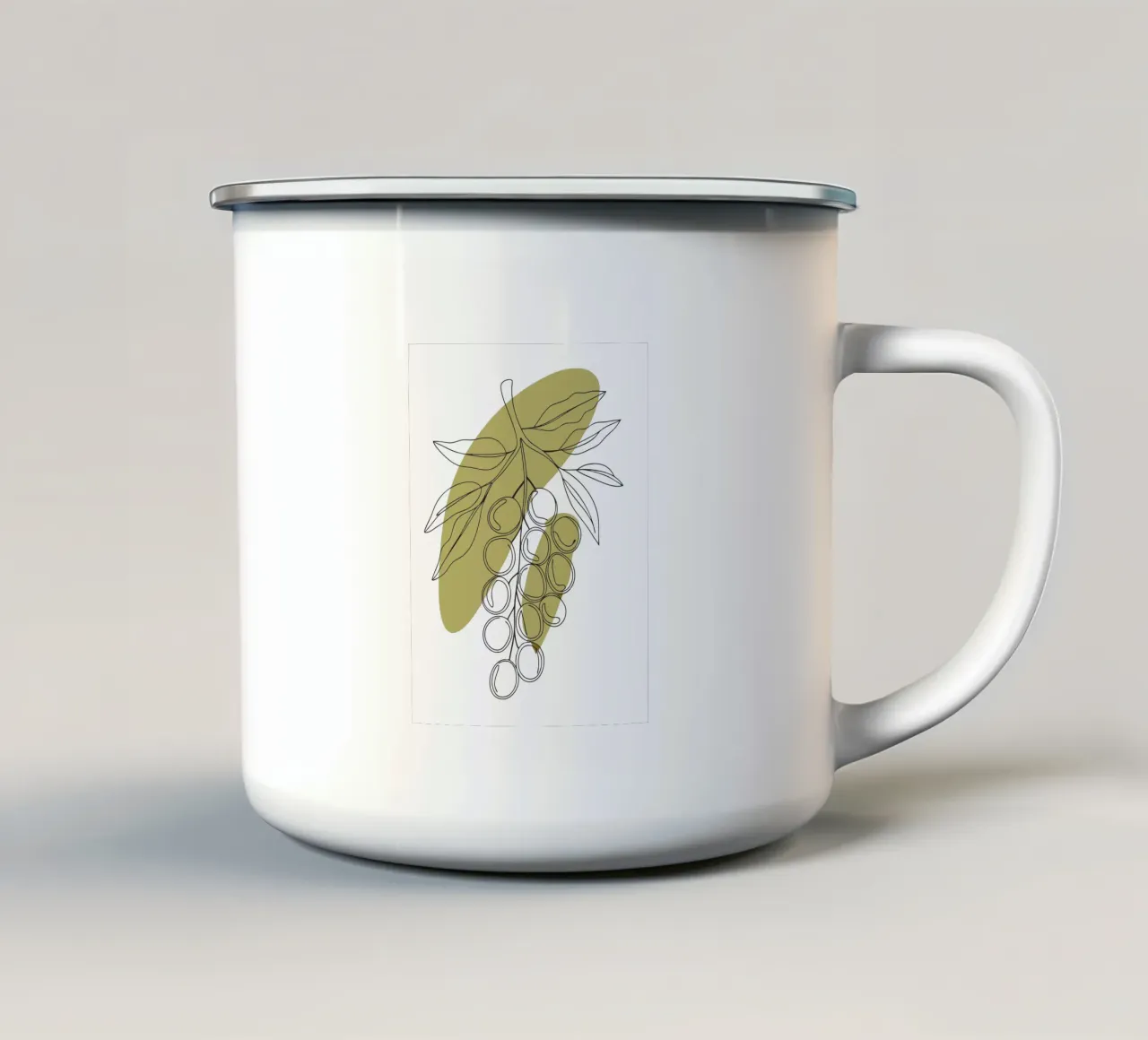Uvas minimalistas taza de esmalte de RELAXING TOUCH