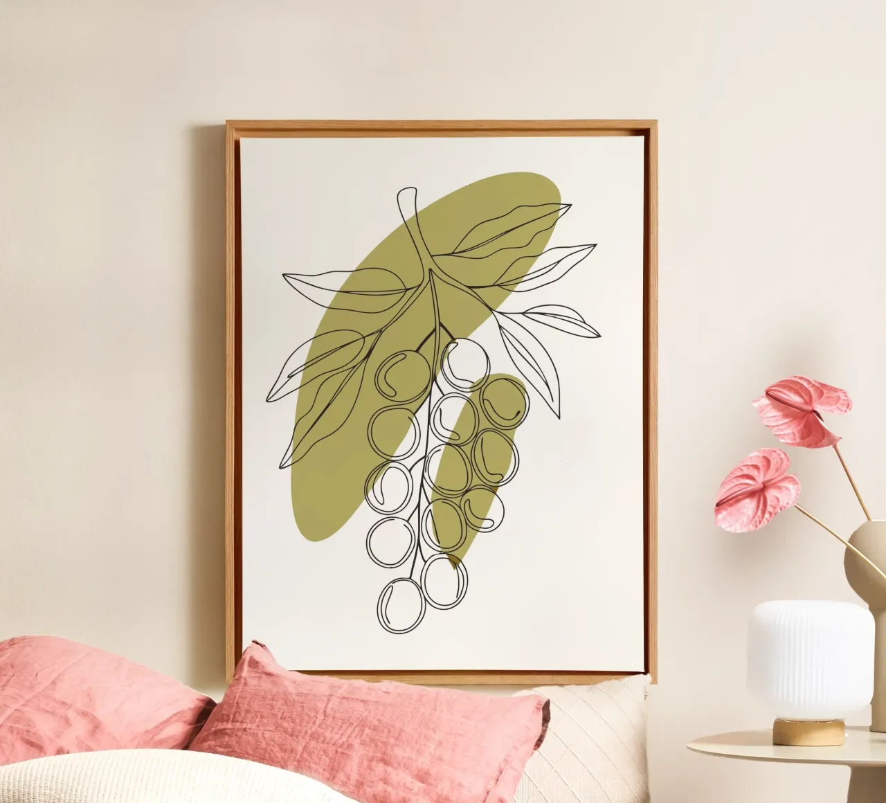 Uva minimalista tela con Cornice a cassetta da RELAXING TOUCH