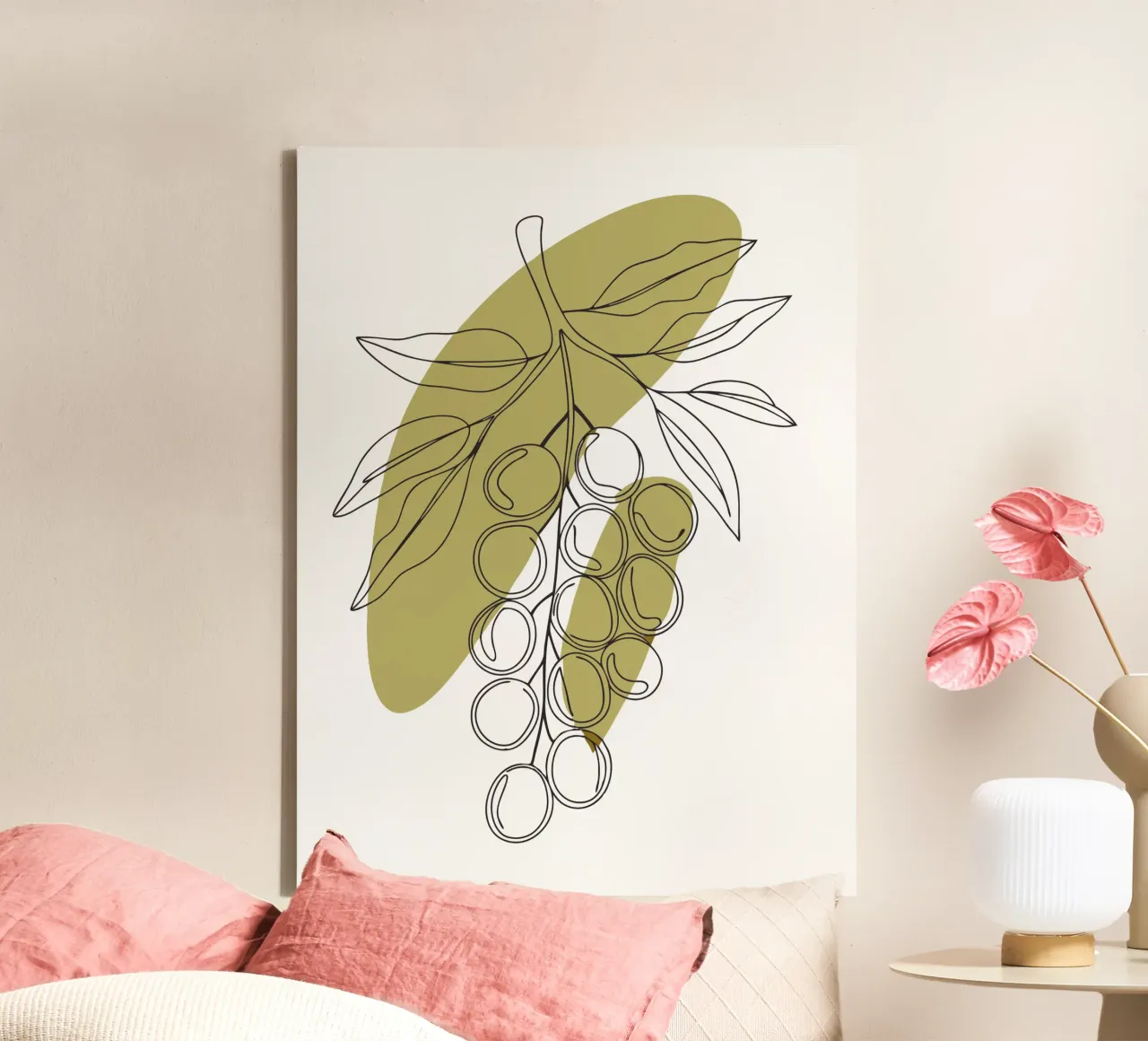 Uva minimalista tela con Cornice a cassetta da RELAXING TOUCH