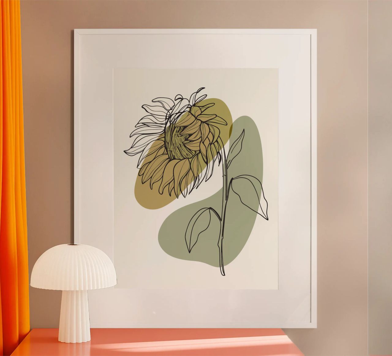 Minimalist Sunflower poster by RELAXING TOUCH