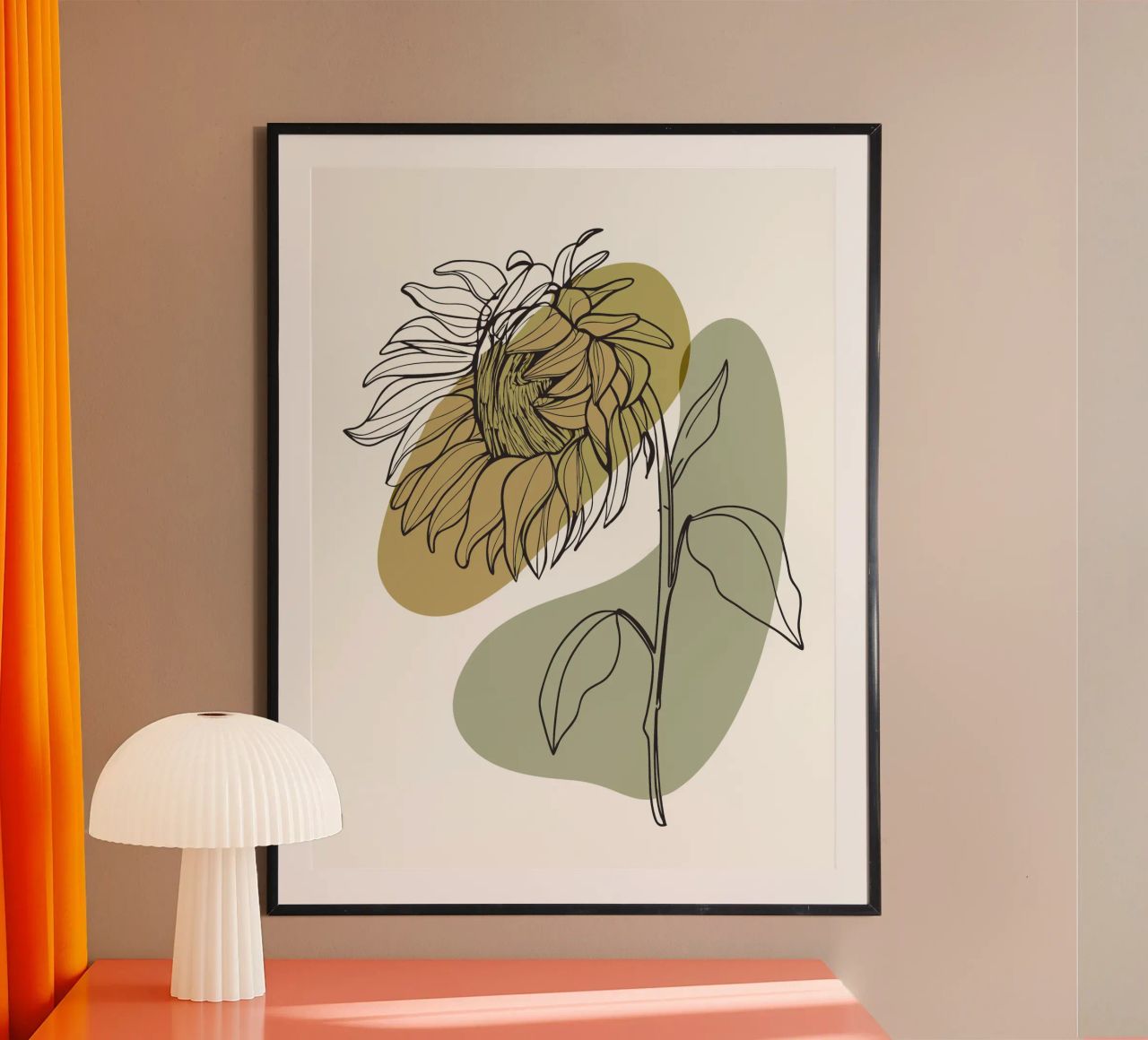 Minimalist Sunflower poster by RELAXING TOUCH