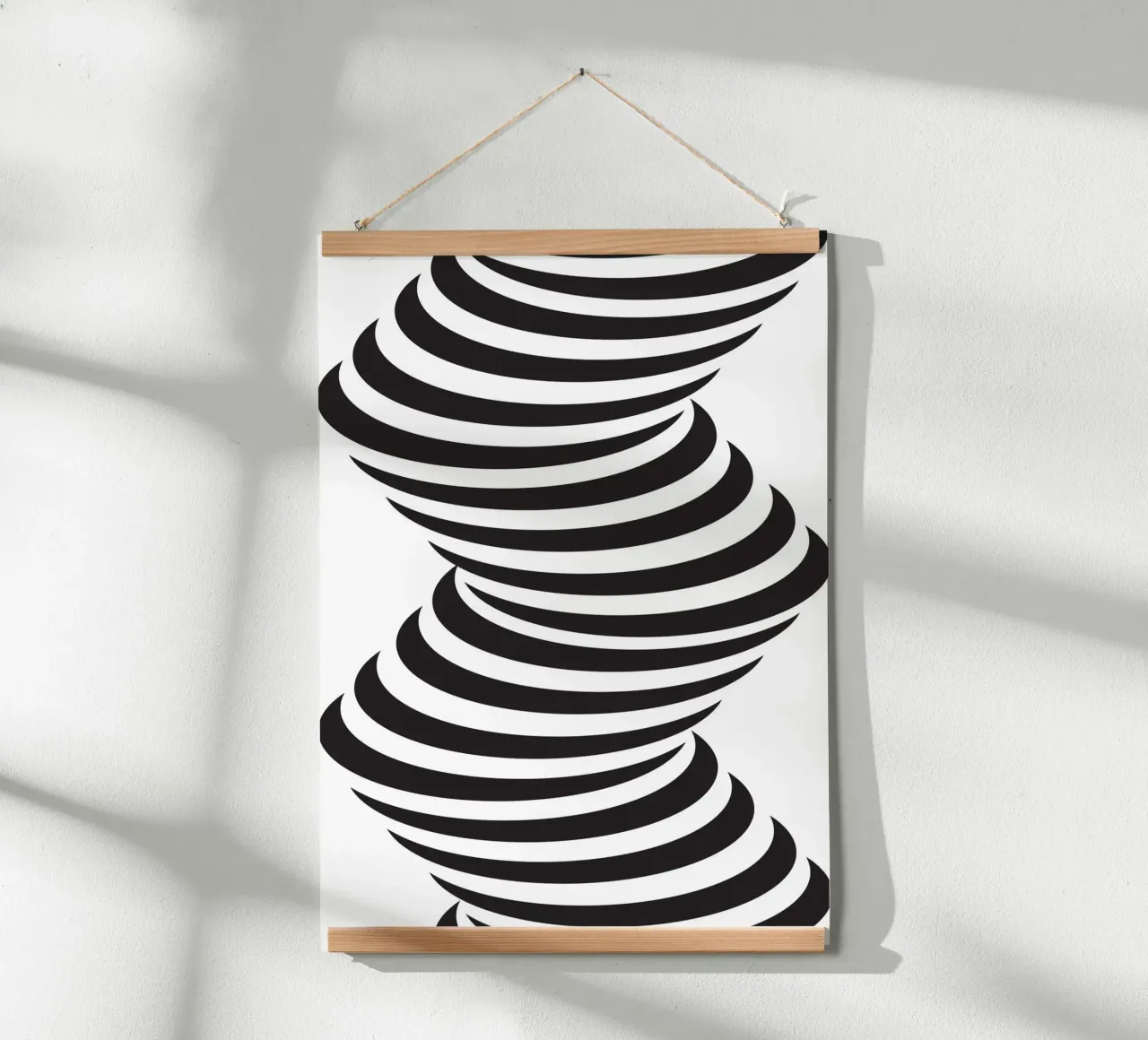 Twist Hypnotic poster avec cadre en bois de galihstudio