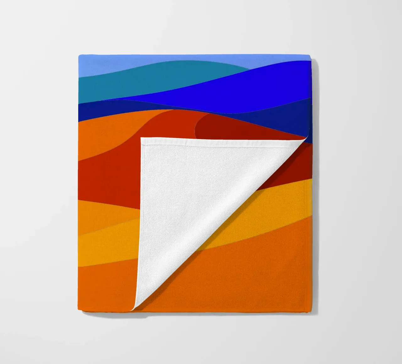 Minimalistische Wüstenlandschaft Illustration Malerei Kunst Strandtuch von zetazone