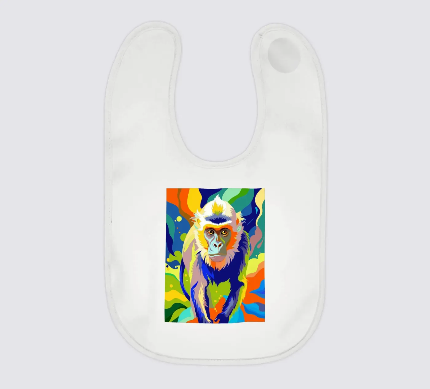 Affe Malerei Kunst Babylätzchen von zetazone