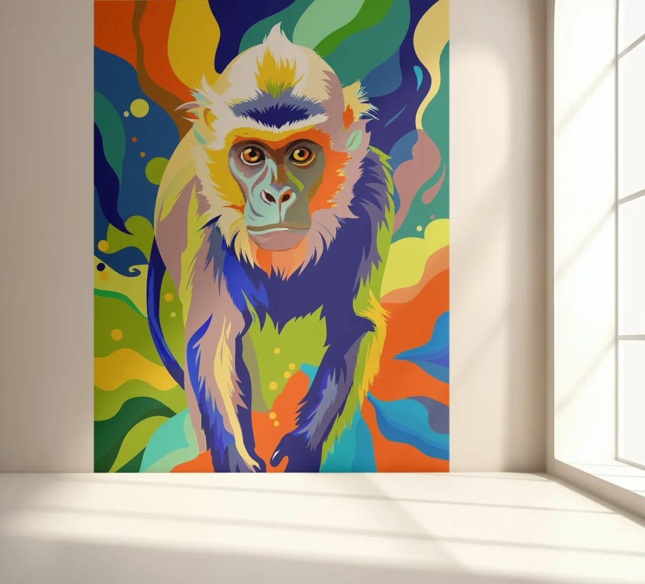 monkey painting art photo wallpaper by zetazone
