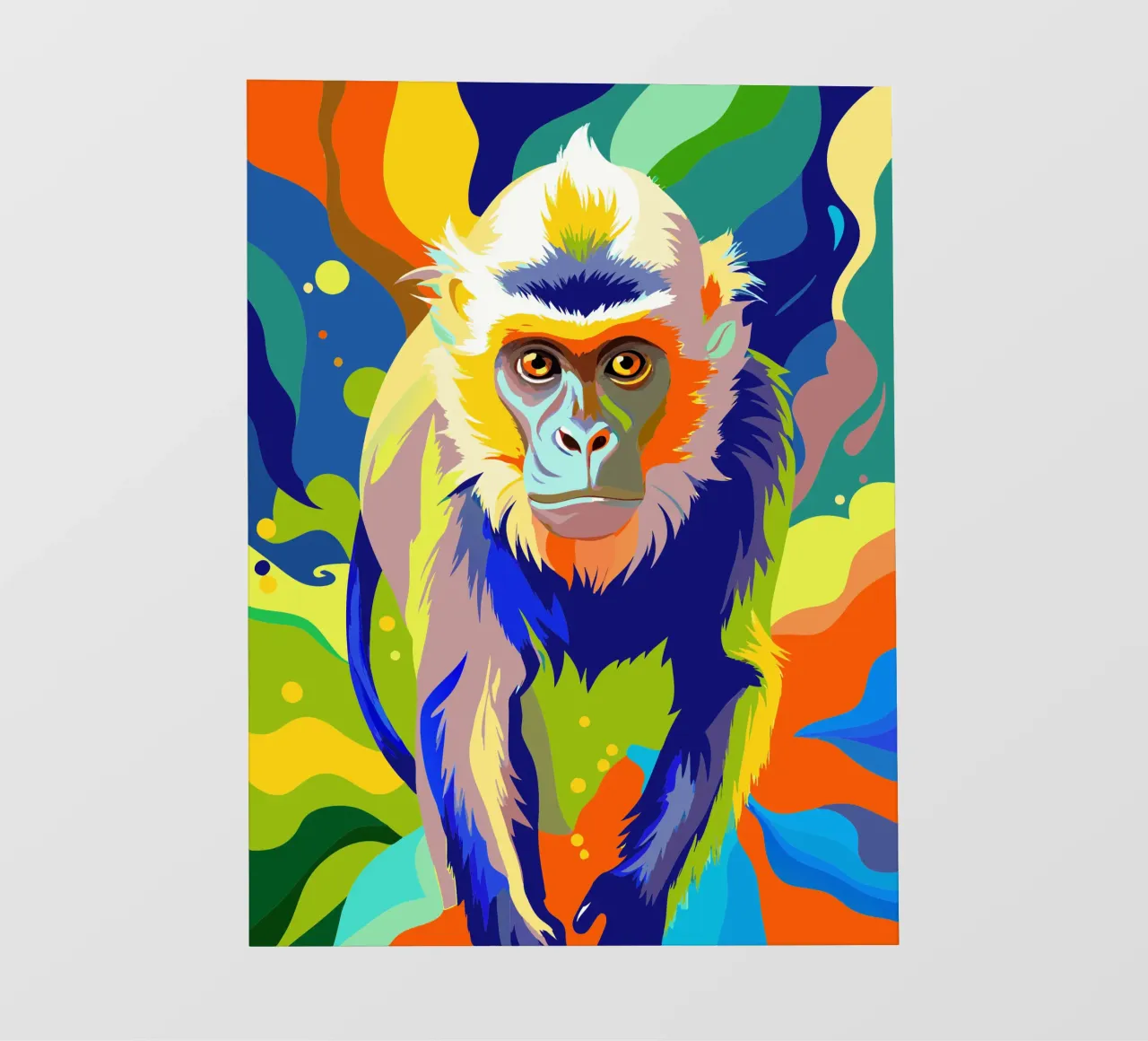 monkey painting art photo wallpaper by zetazone