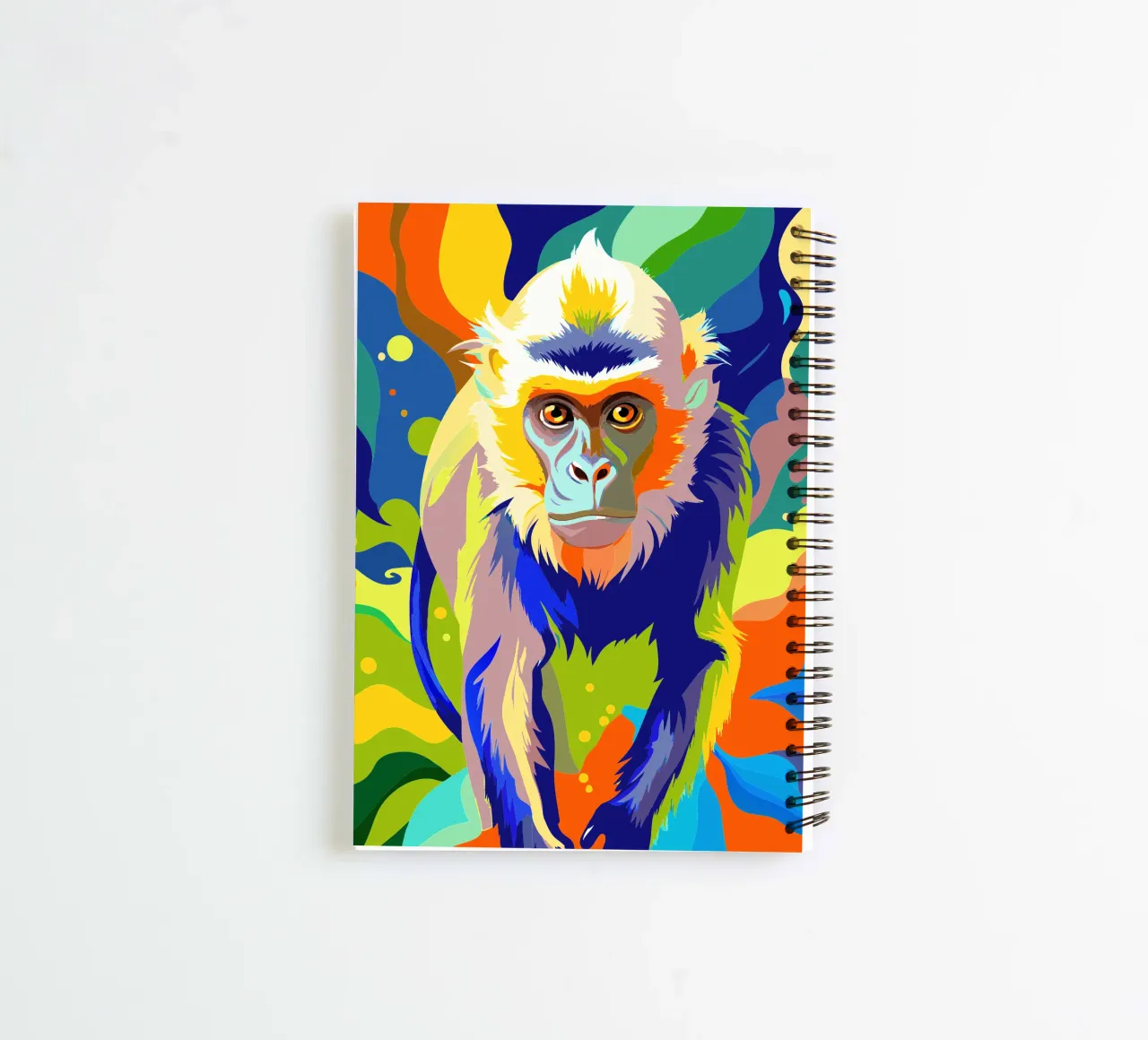monkey painting art spiral notebook by zetazone